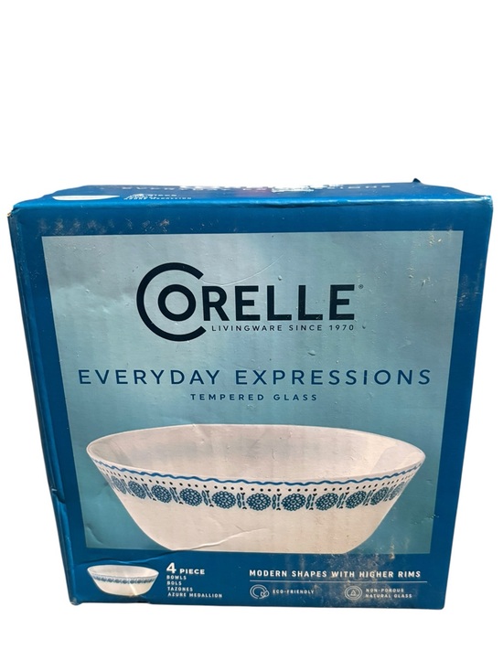 Corelle Other - Corelle Everyday Expressions Azure Medallion 4-Piece Meal Bowls Set